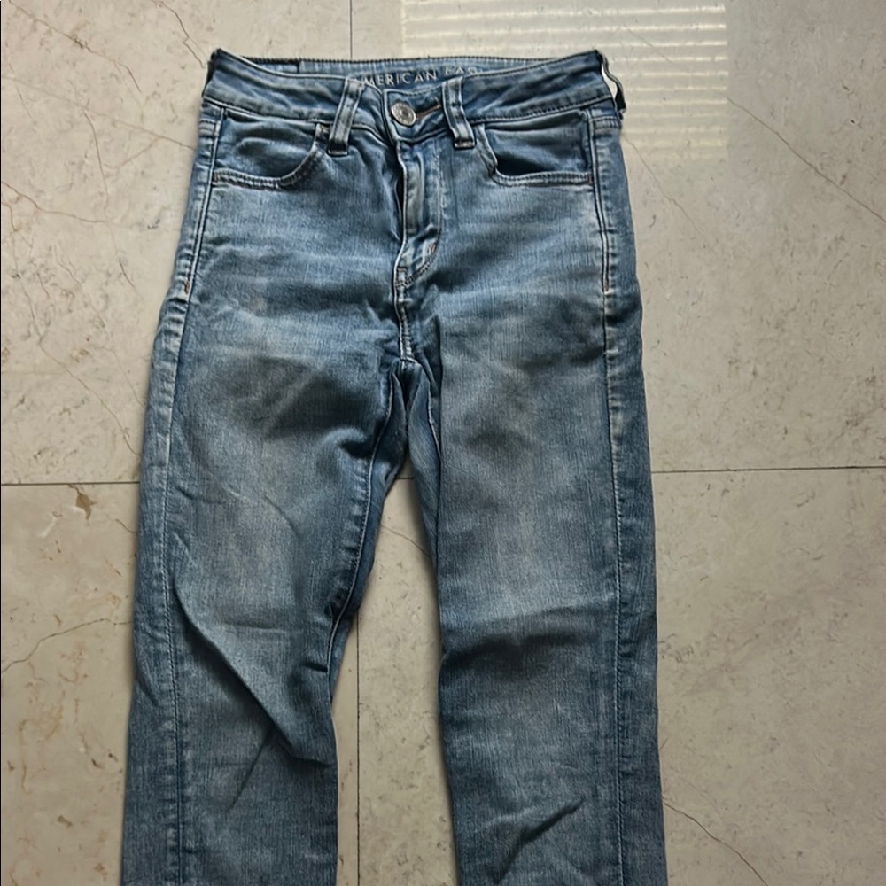 American Eagle Outfitters Blue Skinny Jeans Vintage Look